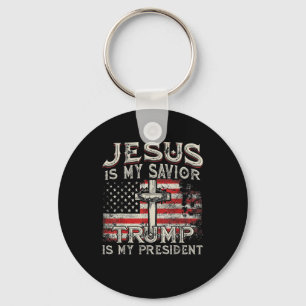Jesus Är Min Frälsare Trump Är Min President Ameri Nyckelring