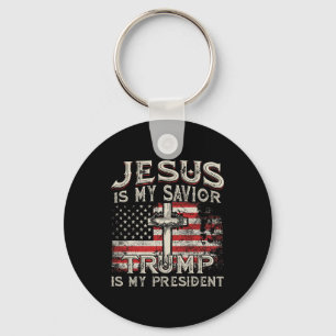 Jesus Är Min Frälsare Trump Är Min President Ameri Nyckelring