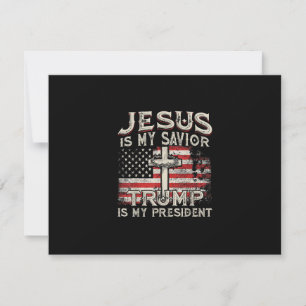 Jesus Är Min Frälsare Trump Är Min President Ameri OSA Kort