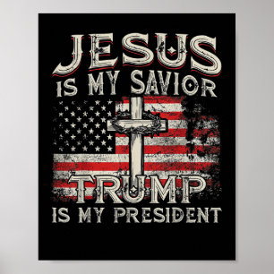 Jesus Är Min Frälsare Trump Är Min President Ameri Poster