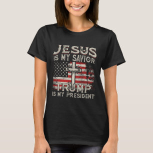 Jesus Är Min Frälsare Trump Är Min President Ameri T Shirt