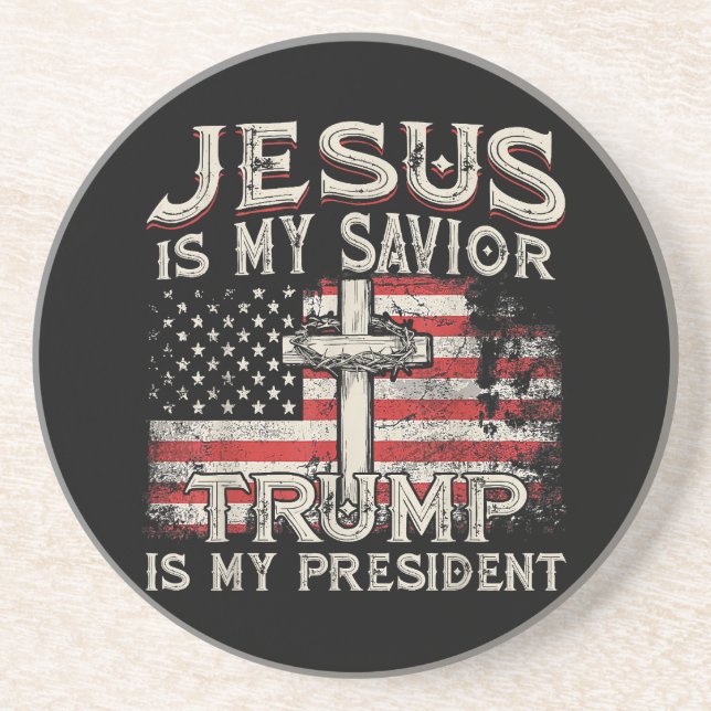 Jesus Är Min Frälsare Trump Är Min President Ameri Underlägg (Framsidan)