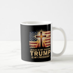 Jesus är min frälsare Trump är min president Bibli Kaffemugg