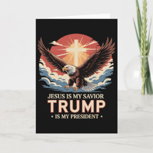 Jesus är min frälsare Trump är min president Bibli Kort