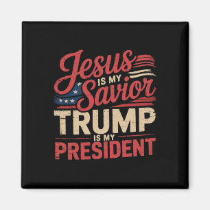 Jesus är min frälsare Trump är min president Bibli Magnet