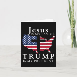Jesus är min frälsare Trump är min president Kort