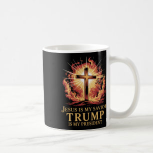 Jesus Är Min Frälsare Trump Är Min President Krist Kaffemugg