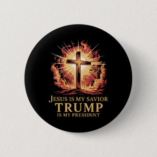Jesus Är Min Frälsare Trump Är Min President Krist Knapp
