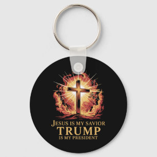 Jesus är min frälsare Trump är min president krist Nyckelring