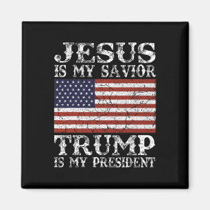 Jesus är min frälsare Trump är min president Magnet