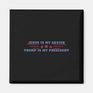Jesus är min frälsare Trump är min president Magnet