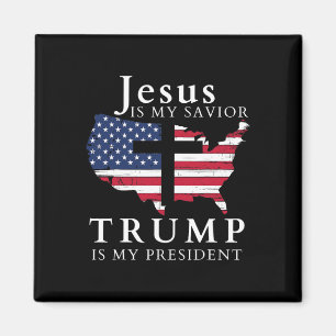 Jesus är min frälsare Trump är min president Magnet