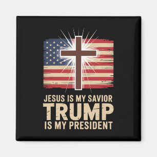 Jesus Är Min Frälsare Trump Är Min President Polit Magnet