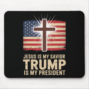 Jesus Är Min Frälsare Trump Är Min President Polit Musmatta