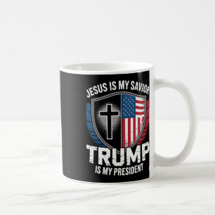 Jesus Är Min Frälsare Trump Är Min President Pro-t Kaffemugg