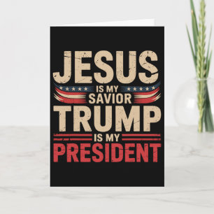 Jesus Är Min Frälsare Trump Är Min President Pro-t Kort