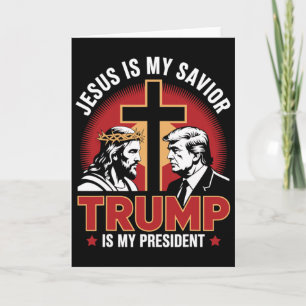Jesus Är Min Frälsare Trump Är Min President Pro-t Kort