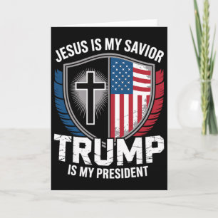 Jesus Är Min Frälsare Trump Är Min President Pro-t Kort