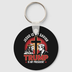 Jesus Är Min Frälsare Trump Är Min President Pro-t Nyckelring