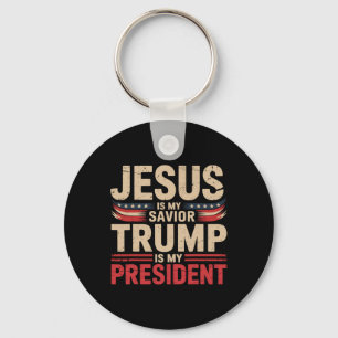 Jesus är min frälsare Trump är min president Pro-t Nyckelring