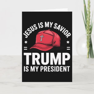 Jesus Är Min Frälsare Trump Är Min President Relig Kort