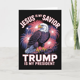 Jesus Är Min Frälsare Trump Är Min President Relig Kort