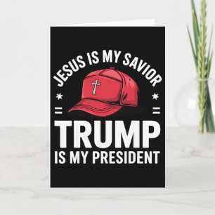 Jesus Är Min Frälsare Trump Är Min President Relig Kort