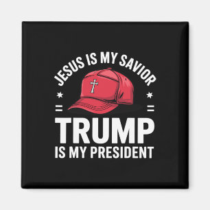 Jesus Är Min Frälsare Trump Är Min President Relig Magnet