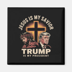 Jesus Är Min Frälsare Trump Är Min President Relig Magnet