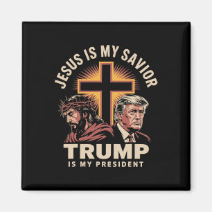 Jesus Är Min Frälsare Trump Är Min President Relig Magnet