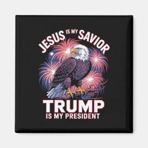 Jesus Är Min Frälsare Trump Är Min President Relig Magnet