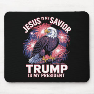 Jesus Är Min Frälsare Trump Är Min President Relig Musmatta