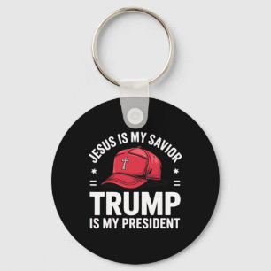 Jesus Är Min Frälsare Trump Är Min President Relig Nyckelring