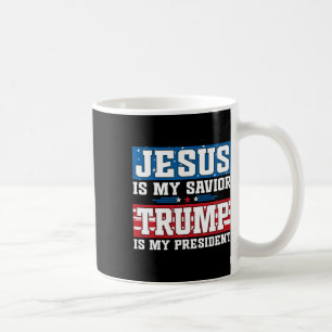 Jesus Är Min Frälsare Trump Är Min President Trump Kaffemugg