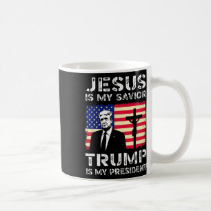 Jesus Är Min Frälsare Trump Är Min President Trump Kaffemugg