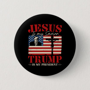 Jesus Är Min Frälsare Trump Är Min President Trump Knapp