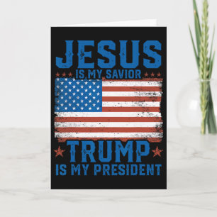 Jesus Är Min Frälsare Trump Är Min President Trump Kort