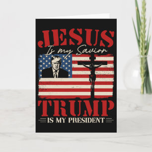 Jesus Är Min Frälsare Trump Är Min President Trump Kort