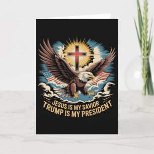 Jesus Är Min Frälsare Trump Är Min President Trump Kort