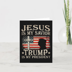Jesus är min frälsare Trump är min president Trump Kort