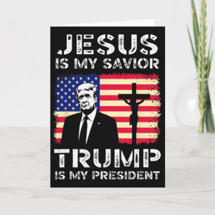 Jesus Är Min Frälsare Trump Är Min President Trump Kort