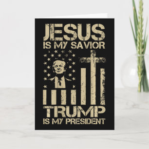 Jesus Är Min Frälsare Trump Är Min President Trump Kort