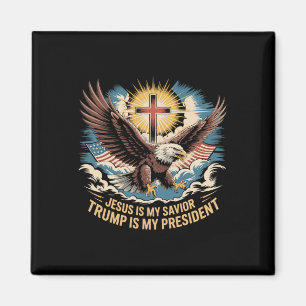 Jesus Är Min Frälsare Trump Är Min President Trump Magnet