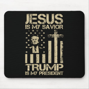 Jesus Är Min Frälsare Trump Är Min President Trump Musmatta