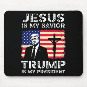 Jesus Är Min Frälsare Trump Är Min President Trump Musmatta