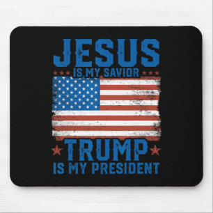 Jesus Är Min Frälsare Trump Är Min President Trump Musmatta