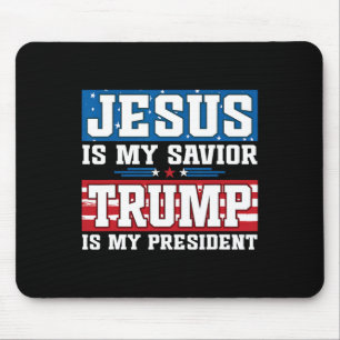 Jesus Är Min Frälsare Trump Är Min President Trump Musmatta