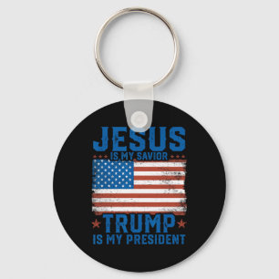 Jesus Är Min Frälsare Trump Är Min President Trump Nyckelring