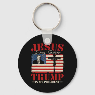 Jesus Är Min Frälsare Trump Är Min President Trump Nyckelring