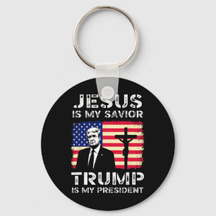 Jesus Är Min Frälsare Trump Är Min President Trump Nyckelring